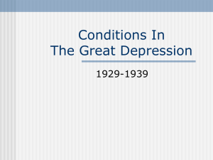 Conditions of the Depression