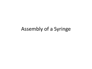 Assembly of a Syringe