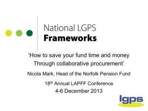 National LGPS Frameworks