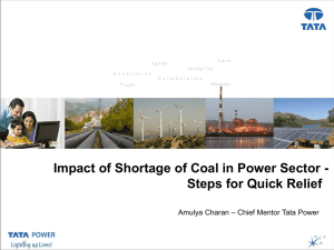 Impact of Shortage of Coal in Power Sector