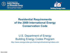 Building Energy Codes Program Commercial Program