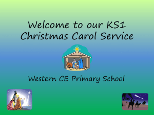 our KS1 Christmas Carol Service 2012