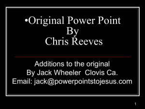 Introduction - Power Points to Jesus