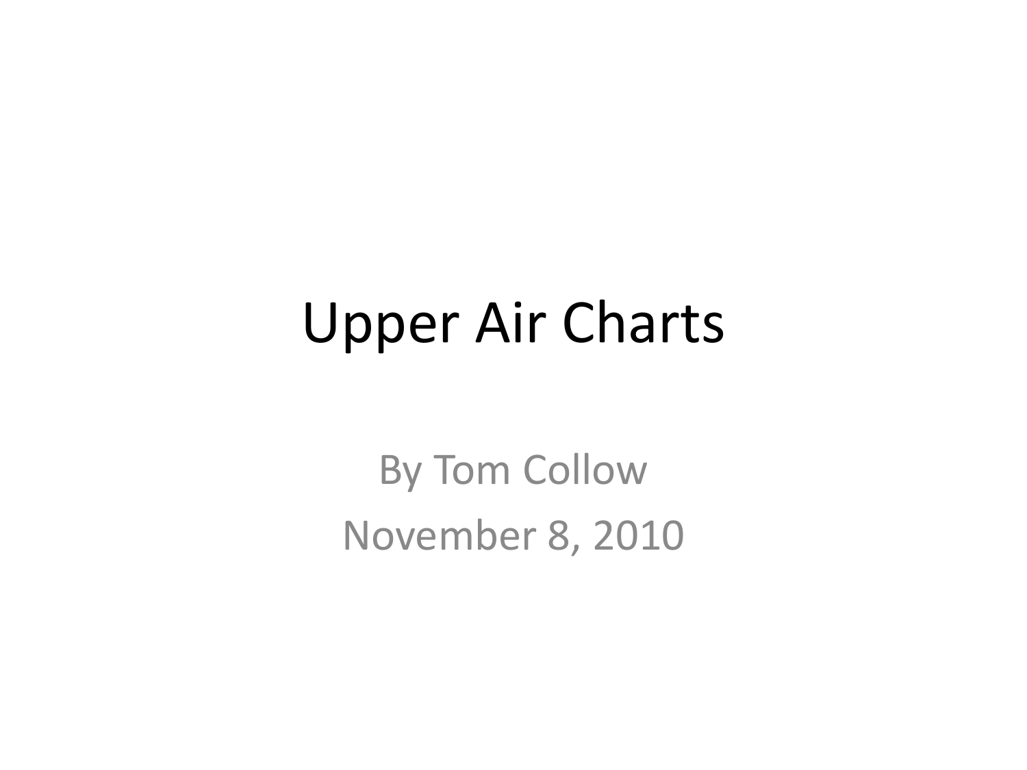 Upper Air Charts