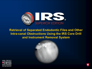 IRS ® Core Drill vs. Ultrasonics