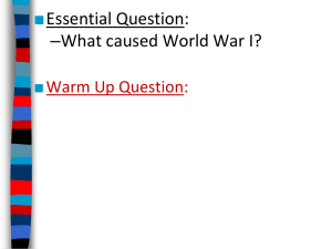 What caused World War I?