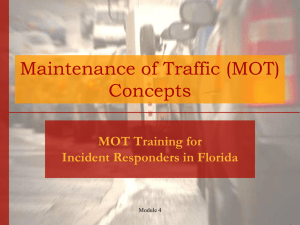 Maintenance of Traffic (MOT) Concepts