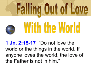 Falling Out Of Love With The World