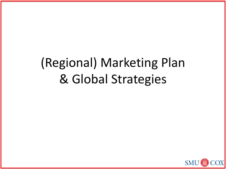  Regional Marketing Plan