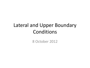 Lateral and Upper Boundary Conditions