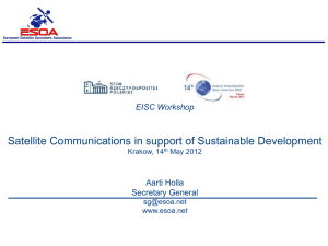 Satellite Communications in support of Sustainable Development
