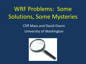 WRF Problems - University of Washington