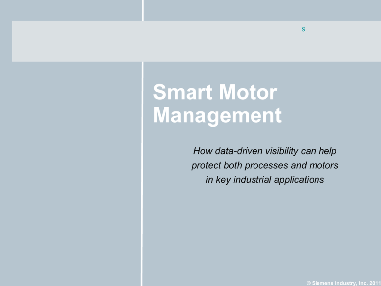 Smart Motor Management
