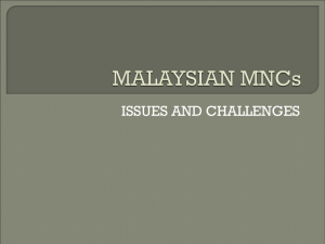 MALAYSIAN MNCs - Putra Selaparang