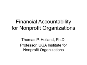 Financial Accountability - "Building Community Services That Grow