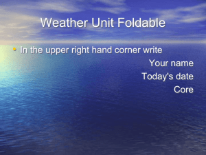 Weather Unit Foldable - Cole`s Science Pages