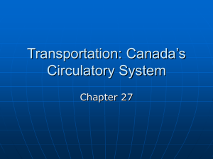 Transportation: Canada`s Circulatory System