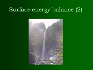 Surface energy balance