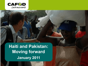 Haiti and Pakistan update (primary)