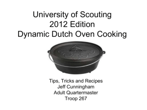 Dutch Oven Cooking Powerpoint