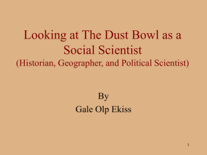 Looking at The Dust Bowl as a Social Scientist PowerPoint
