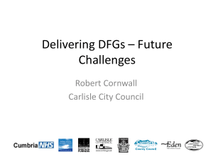 Delivering DFGs – Future Challenges