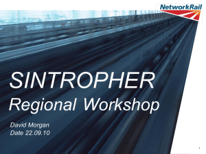 Date 22.09.10 SINTROPHER Regional Workshop David Morgan