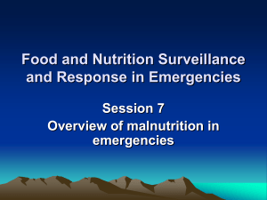 Overview of malnutrition in emergencies