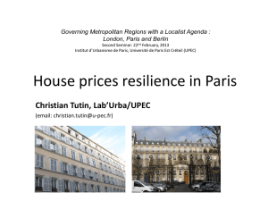 House prices resilience in Paris