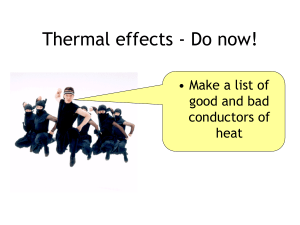 Lesson 9 Thermal Expansion Conduction..
