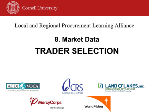 Market Data - Trader Selection