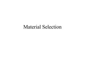 Materials Chapter 5. Plastics Material Selection