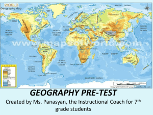 GEOGRAPHY PRE-TEST