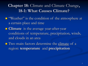 Chapter 18: Climate and Climate Change, 18