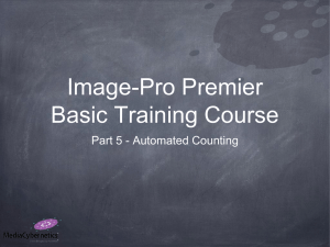 Image-Pro Premier Basic Training Course