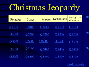 Christmas Jeopardy - Bulletin Boards for the Music Classroom