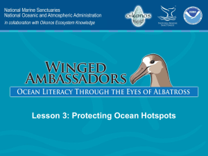 Protecting Ocean Hotspots Lesson 3 Presentation Content