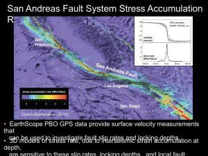 San Andreas Fault System Stress Accumulation Rates