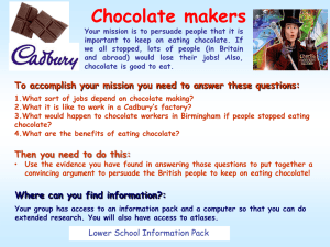 Chocolate makers - St Bede`s Catholic Middle School