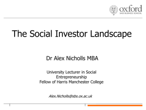 Presentation by Alex Nicholls, SAID Business School