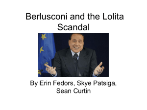 Berlusconi and the Lolita Scandal