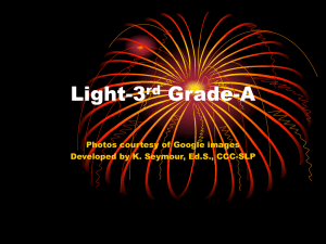 A: Third Grade Science: Light