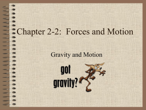 Chapter 6: Forces and Motion - Red Hook Central School District