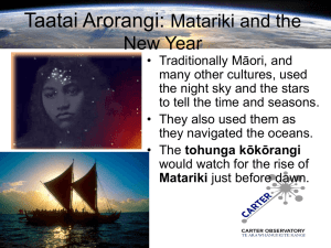 Matariki-Maori New Year