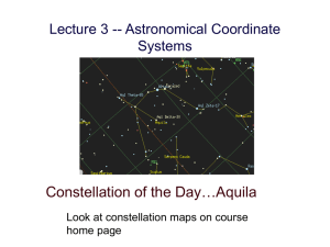 Lecture 3 -- Astronomical Coordinate Systems