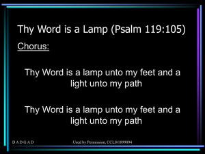 Thy Word is a Lamp