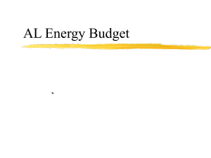 AL Energy Budget