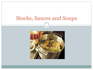 Stocks, Sauces and Soups