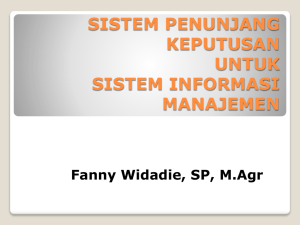 sistem penunjang keputusan untuk sistem informasi manajemen