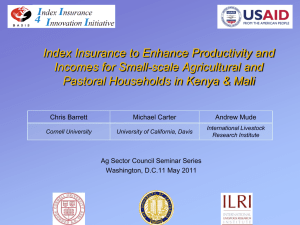 Insurance to Enhance Productivity and Incomes